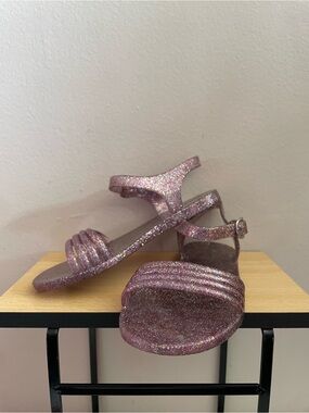 4/$20➡️ Old Navy Pink Glitter Jelly Sandals – Size 12 EUC